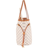 Louis Vuitton Monogram Damier Azur Canvas Neverfull MM Shoulder Bag