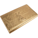 Yves Saint Laurent Crinkled Metallic Leather Cassandre Clutch