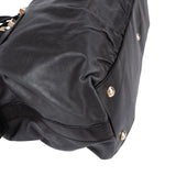 Gucci Black Leather New Bamboo Top Handle Bowling Handbag
