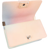 Chanel Rainbow Caviar Leather Boy Single Flap Crossbody Bag