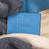 Gucci Monogram GG Canvas Blue Leather Sukey Handbag