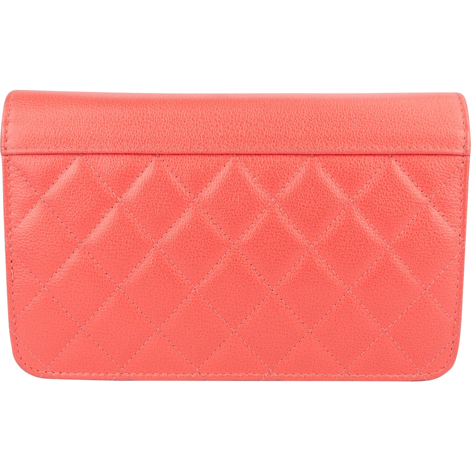 Chanel Caviar Leather CC Wallet On Chain Crossbody Bag - vintageandkickz