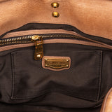 Miu Miu Brown Matelasse Leather Coffer City Handbag