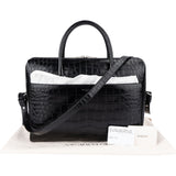 Yves Saint Laurent Croc-Embossed Leather Avec Briefcase Shoulder Handbag