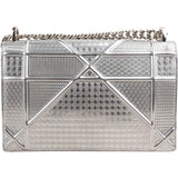 Christian Dior Metallic Patent Leather Diorama Flap Crossbody Bag