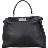 Fendi Black Leather Peekaboo Handbag