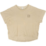 Loewe Beige Cotton Oversized Cropped Front Anagram T-Shirt (XS)