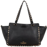 Valentino Garavani Grained Calfskin Rockstud Tote Handbag