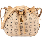 MCM Monogram Visetos Drawstring Bucket Crossbody Bag