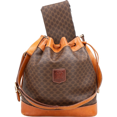 [🔄️B22 / F31] Celine Macadam Drawstring Bucket Shoulder Bag - vintageandkickz
