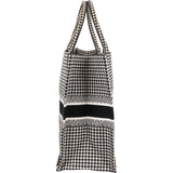 Christian Dior Houndstooth Monogram Canvas Book Tote Handbag
