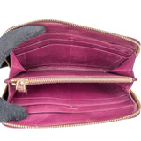 Miu Miu Crocodile Embossed Leather Zip Around Wallet