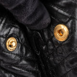 Miu Miu Black Matelassé Nappa Leather Tote Handbag