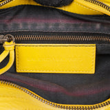 Balenciaga Yellow Perforated Leather City Handbag