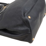 Prada Black Vitello Daino Leather Tote Handbag