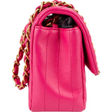 Chanel Quilted Chevron Lambskin Small Single Flap Crossbody Bag