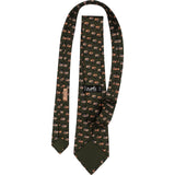 Hermès Navire Pattern Basket Silk Tie Krawatte