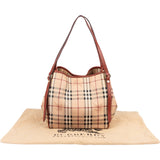 Burberry Nova-Check Monogram Haymarket Hobo Shoulder Bag