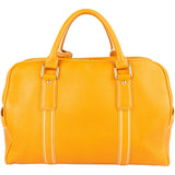 Louis Vuitton Yellow Taurillon Jaune Tobago Weekender 45 Travel Bag