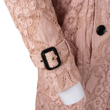 Burberry Pink Lace Cotton Trench Coat (DE36 / UK8)