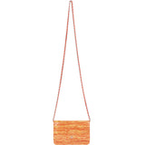 Chanel Striped Patent Leather Wallet on Chain Crossbody Bag