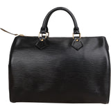 Louis Vuitton Noir Epi Leather Speedy 30 Handbag