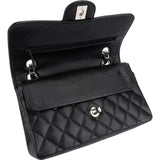 Chanel Quilted Caviar Leather Small Double Flap Shoulder Bag