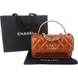 Chanel Quilted Lambskin Single Flap Wallet on Chain Crossbody Bag