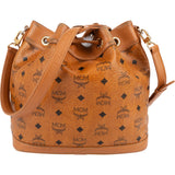 MCM Monogram Visetos Drawstring Bucket Crossbody Bag