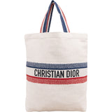 Christian Dior Embroidered Cotton Limited Collection Emblem Tote Handbag