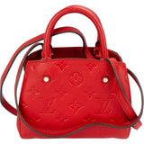 Louis Vuitton Monogram Empreinte Leather Nano Montaigne Crossbody Handbag