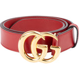 Gucci Red Leather GG Marmont Belt (75 / 30)