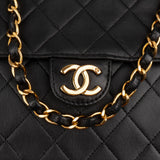 Chanel Quilted Lambskin 24K Gold Single Flap Crossbody Bag