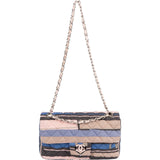 Chanel Quilted Cotton Single Flap Shoulder Bag