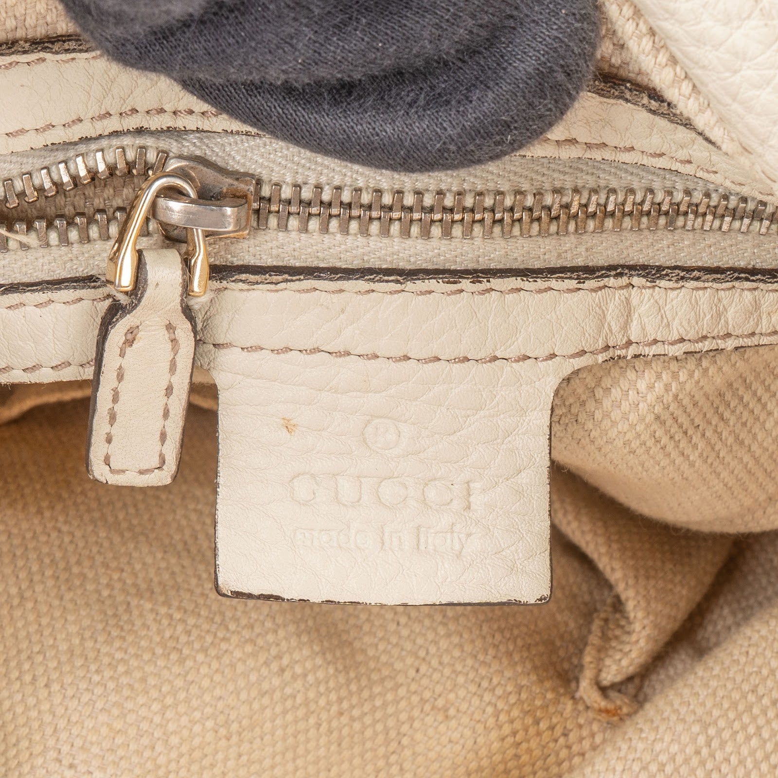 Gucci Monogram GG Canvas Bamboo Hobo Shoulder Bag - vintageandkickz