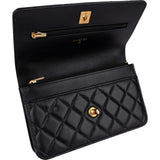 Chanel Quilted Lambskin Camellia Wallet On Chain Crossbody Bag