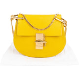 Chloé Yellow Grained Leather Drew Crossbody Bag