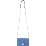 Gucci Pebbled Leather Interlocking GG Wallet On Chain Crossbody Bag