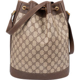 Gucci Monogram GG Supreme Canvas Drawstring Bucket Shoulder Bag