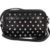 Prada Studded Soft Calf Leather Mini Camera Crossbody Bag