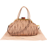 Miu Miu Matelassé Nappa Leather Frame Bowling Handbag