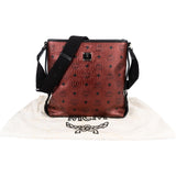 MCM Monogram Metallic Visetos Messenger Crossbody Bag
