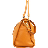 Prada Orange Vitello Daino Leather Bauletto Handbag