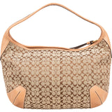 Coach Monogram Signature Pleated Hobo Shoulder Bag