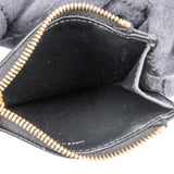 Celine Black Leather Small Triomphe Clip Card Holder Wallet