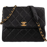Chanel Quilted Lambskin Rectangular Single Flap Crossbody Bag