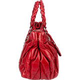 Miu Miu Red Quilted Vitello Lux Small Coffer Handbag