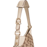 Gucci Monogram GG Canvas Horsebit Web Shoulder Bag