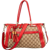 Gucci GG Monogram Bamboo Handbag