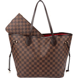 Louis Vuitton Monogram Damier Ebene Neverfull MM Shoulder Bag